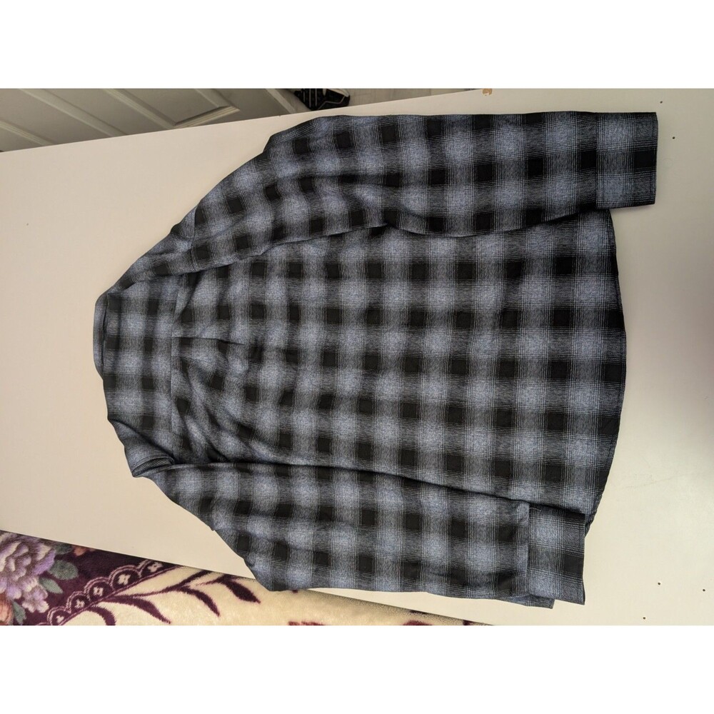 Dixxon Dago Dane Engraving Limited Edition Flannel Shirt Mens XL Black Gray - Picture 6 of 9